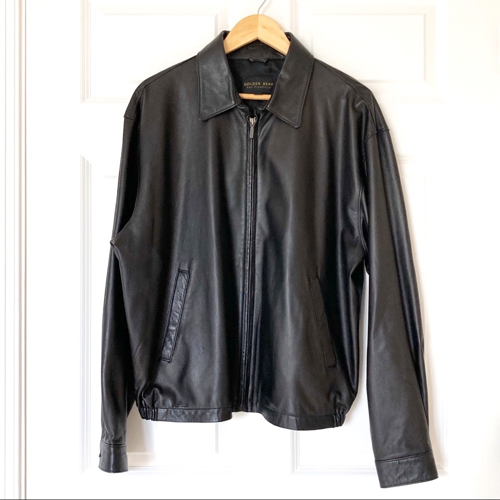 Golden Bear Leather Jacket Black Size L. Excellent condition, made in the USA